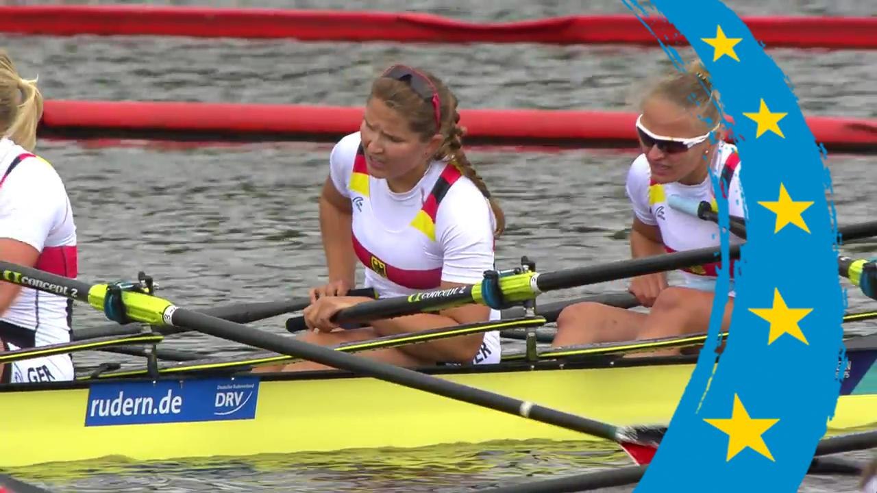 2018 European Rowing Championships - Glasgow (GBR) - Women's Quadruple Sculls (W4x) Final B