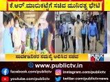 Minister Munirathna Visits KR Market; Speaks With Farmers and Vendors