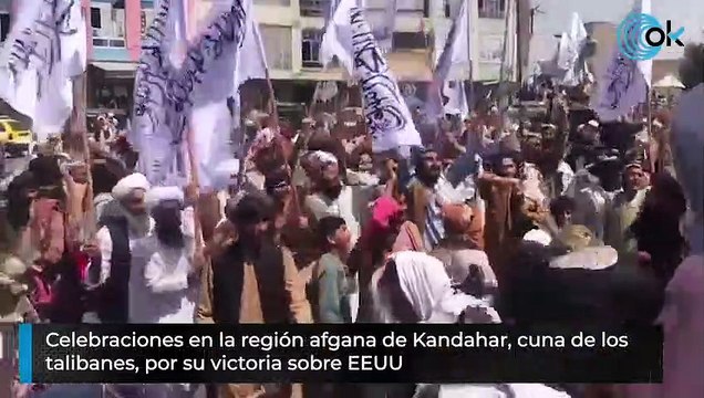 Celebraciones en la región afgana de Kandahar, cuna de los talibanes, por su victoria sobre EEUU