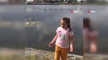 Son dakika haberleri | Minik Zehra'nın Küçükçekmece Gölü'ndeki kirliliğe karşı tepkisi gündem oldu