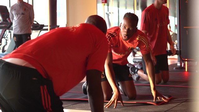 Entraînement indoor des diables rouges à Tubize