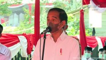 Presiden Jokowi Tinjau Vaksinasi di Ponpes Miftahul Falah Kab. Kuningan