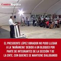 El presidente López Obrador no pudo llegar a la 'mañanera' debido a un bloqueo por parte de integrantes de la Sección 7 de la CNTE, con quienes se mantiene dialogando, informó el gobernador de Chiapas, Rutilio Escandón