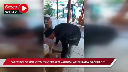 Sinop'ta skandal görüntüler! Selzedelere gönderilen yardımlar, Gerze'de partililere dağıtıldı