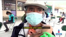 Adultos mayores de comunidades rurales de Oaxaca acceden a vacunarse