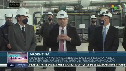 Presidente Fernández reconoció crecimiento económico de empresa metalúrgica Apex