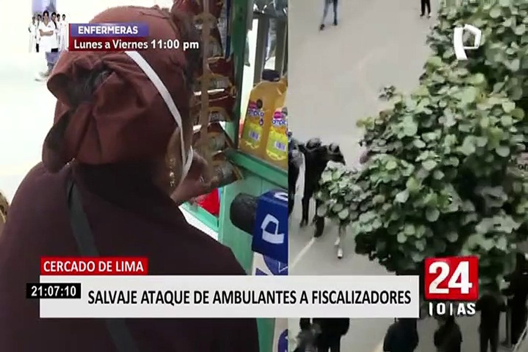 Centro de Lima: casi 50 fiscalizadores heridos dejó violento enfrentamiento con ambulantes