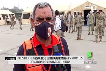 Perú recibió donativo de cuatro hospitales de campaña por parte de Estados Unidos