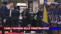 Cumhurbaşkanı Erdoğan'ın Bosna Hersek'teki basın toplantısı canlı yayında üçlü yönetim krizine sahne oldu