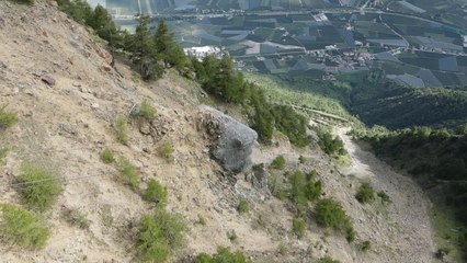 Con il drone in volo sopra il disgaggio