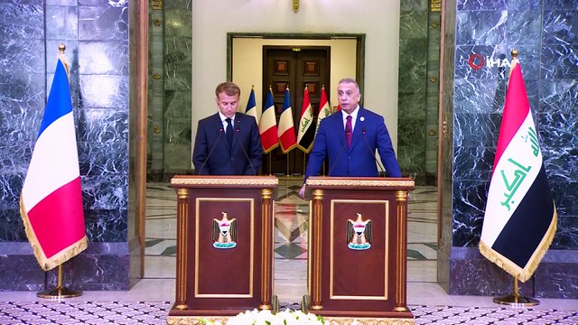 - Macron, terör örgütü DEAŞ ile mücadelede Irak'a desteğini yineledi- Macron, Irak Başbakanı El-Kazımi ile görüştü