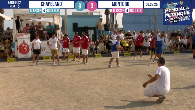 Partie 02 CHAPELAND vs MONTORO : Mondial à pétanque Laurent BARBERO Ville de Fréjus 2021