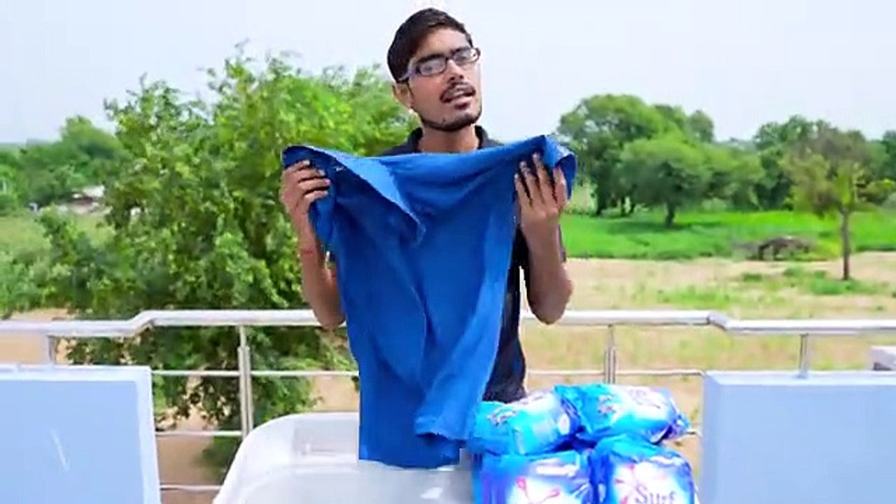 Washing Cloths Using 10 Kg Detergent Power मशीन में डाल दिया 10 किलो सर्फ़ What Will Happen  || Crazy XYZ||__360P