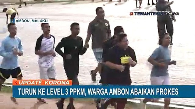 PPKM Turun ke Level 3, Warga Ambon Abaikan Protokol Kesehatan