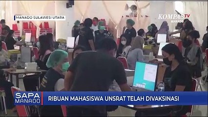 Ribuan Mahasiswa Unsrat Telah Divaksinasi