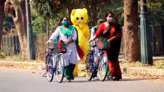 Crazy Teddy Bear Dance And Bakchodi  Funny Reaction Prank in India Kolkata Crazy Teddy