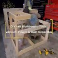 diy 4x8 workbench,Tools,vacuum,power and dust separator all-In-One woodworking workstation