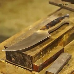 diy how to make knife from rust rotary mower blade at home with cardboard   make knife sharp