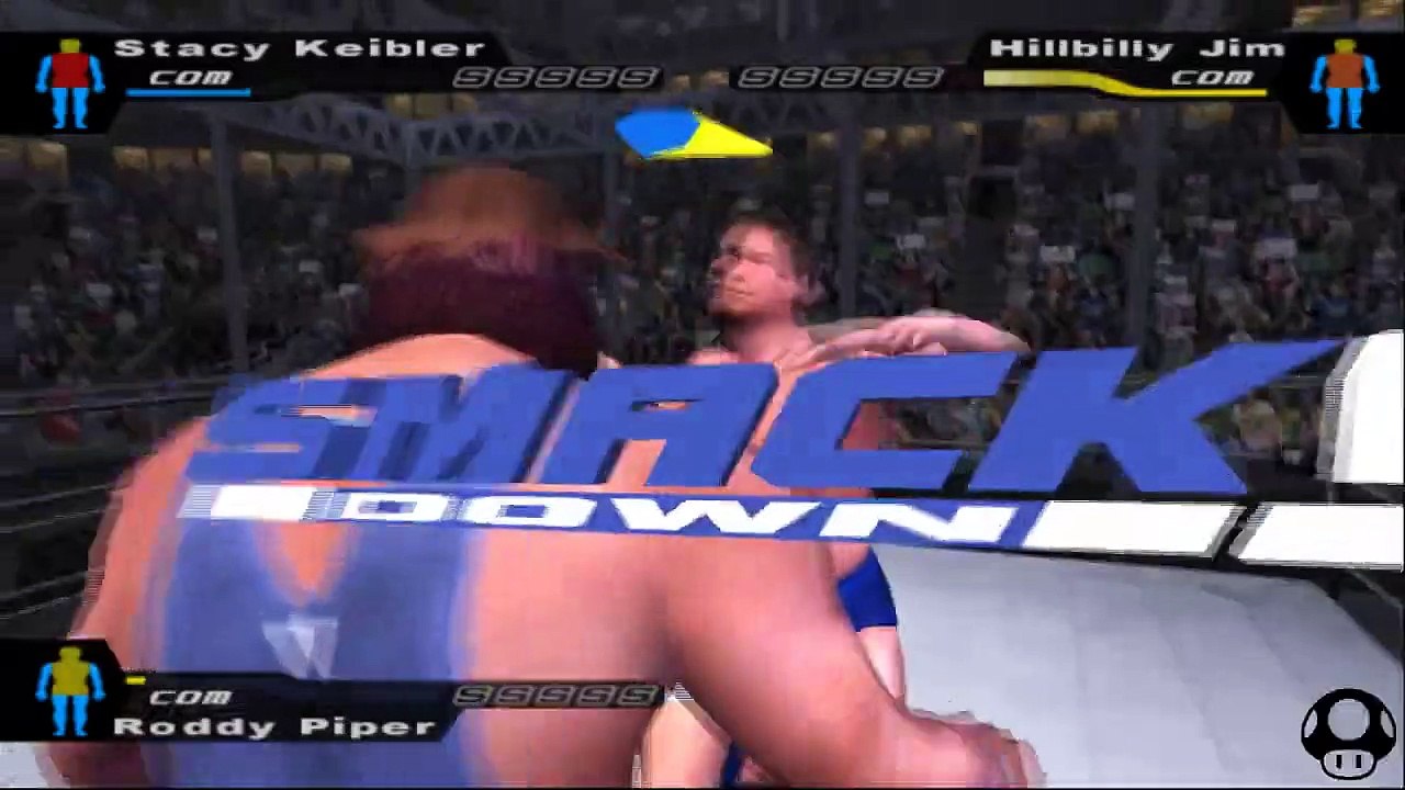 Here Comes the Pain Stacy Keibler vs Hillbilly Jim vs Roddy Piper