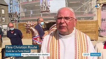 Orne : à la Ferté-Macé, le toit de l'église change de coq