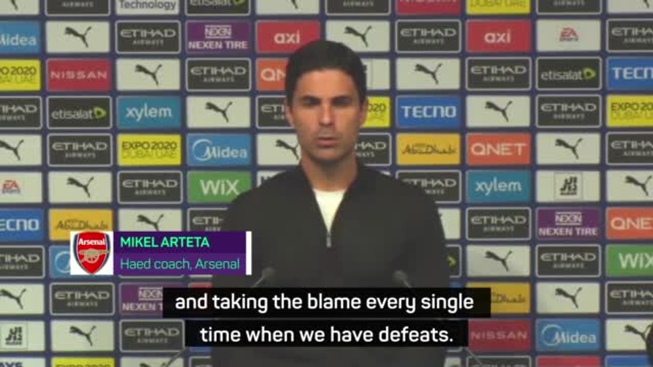 'Critical' Arteta blames himself after Arsenal's 5-0 thrashing