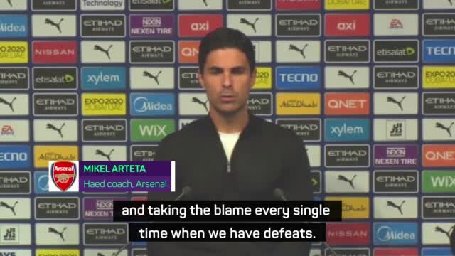 'Critical' Arteta blames himself after Arsenal's 5-0 thrashing