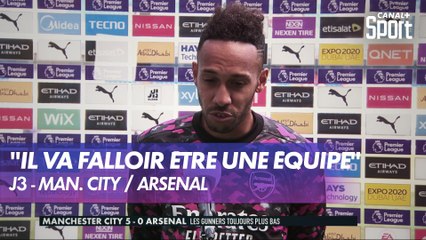 Aubameyang réagit après la lourde défaite contre City - Premier League (J3)