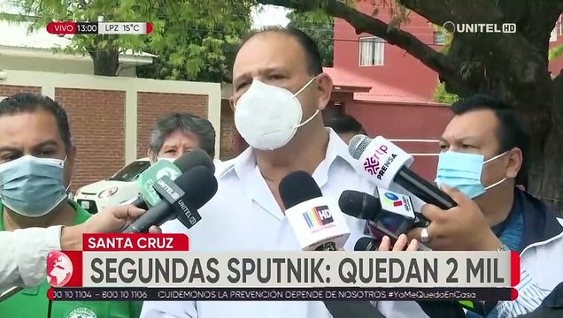 Quedan dos mil segundas dosis de Sputnik V en Santa Cruz