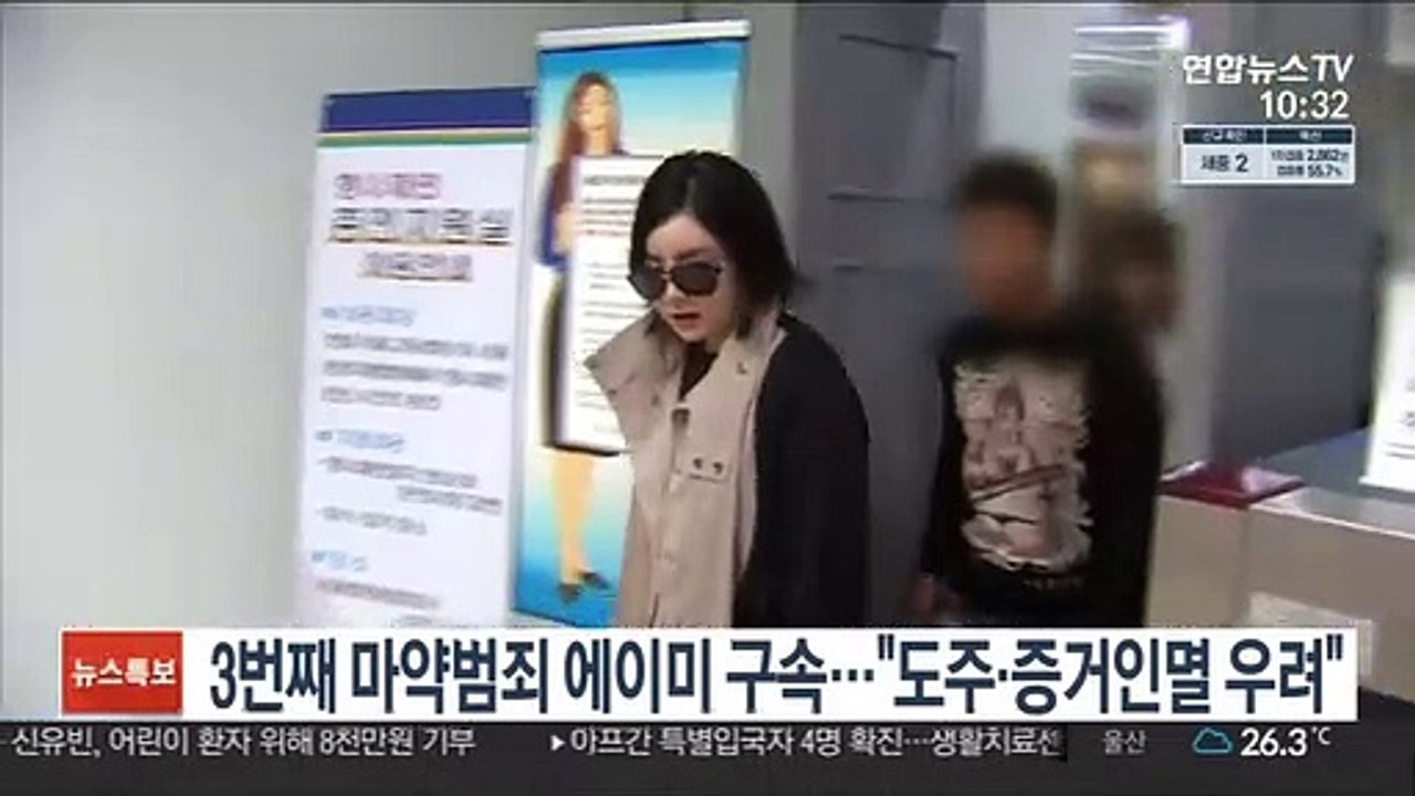 3번째 마약 범죄 에이미 구속…"도주·증거인멸 우려"