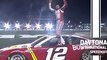 Blaney celebrates with fans at Daytona, gifts checkered flag