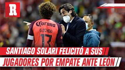 América: Santiago Solari felicitó a sus jugadores por empate ante León
