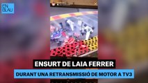 Ensurt de Laia Ferrer durant una retransmissió de motor a TV3