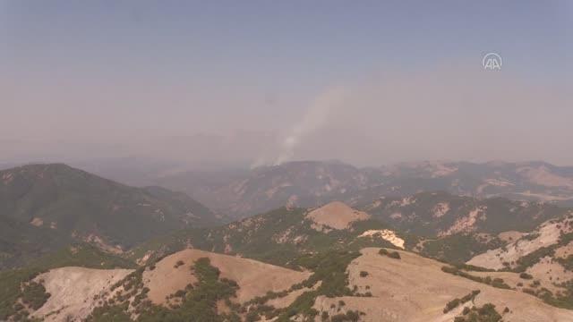 Tunceli Valisi Mehmet Ali Özkan, örtü yangınının sürdüğü bölgede incelemede bulundu