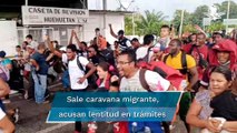 Intenta Guardia Nacional frenar avance de caravana migrante