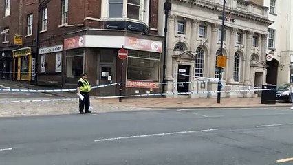 Police tape off Westgate after man found with head injuries on Wakefield city centre street