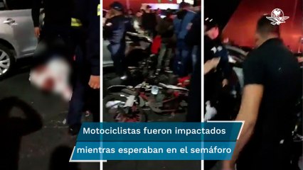 Automovilista embiste a varios motociclistas en Neza