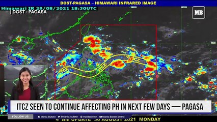 ITCZ seen to continue affecting PH in next few days