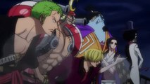 Zoro et Sanji couvrent les arrières de Luffy pour qu’il lance son Gomu Gomu no Red Hawk | One Piece 982 Vostfr