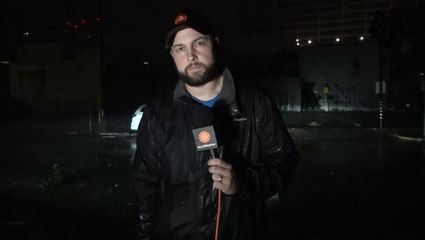 Debris flies as New Orleans faces a city-wide power outage