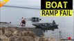 'Truck Fully Submerged in Water Following EPIC Boat Ramp Fail '
