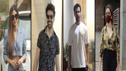 Kartik Aaryan, Mouni Roy, Rajkummar Rao & Sanya Malhotra Snapped In The City | SpotboyE