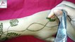 leaf henna mehndi design - back hand henna mehndi design - easy simple henna mehndi design - dubai style henna mehandi design - Habiba Mehndi Art