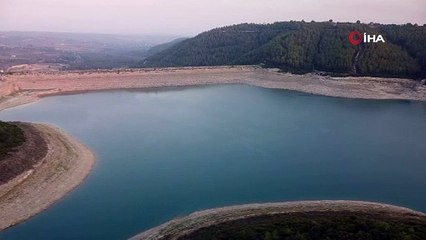 Suların çekildiği Mehmetli Barajı alarm veriyor