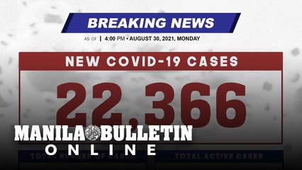 DOH reports 22,366 new cases, bringing the national total to 1,976,202, as of AUGUST 30, 2021