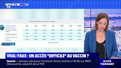 VRAI/FAUX: Est-il difficile de trouver un créneau de vaccination dans certains territoires?