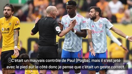 3e j. - Solskjaer : "Le tacle de Pogba était correct"