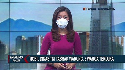 Mobil Dinas TNI Diduga Hilang Kendali dan Menabrak Warung, 3 Orang Terluka