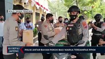 Polisi Antar Bahan Pokok Bagi Warga Terdampak PPKM