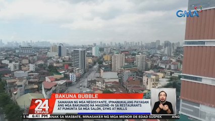 Samahan ng mga negosyante, ipinanukalang payagan ang mga bakunado na mag-dine-in sa restaurants at pumunta sa mga salon, gyms at malls | 24 Oras