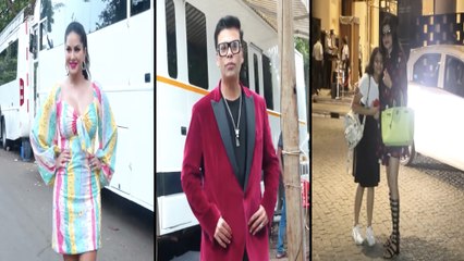 Download Video: Sunny Leone & Karan Johar At Bigg Boss OTT Sets; Sushmita Sen With Her Daughter Snapped | SpotboyE